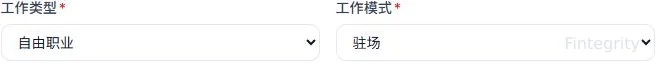 工作类型与工作模式的真实字段
